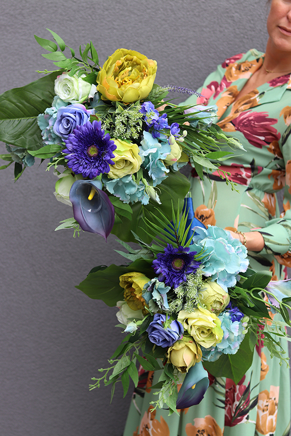 Dellina Ollena, komplet efektownych bukietów 2szt., dł.62cm