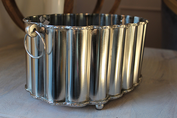 cynowane naczynie Lessana, wym.12.5x32x19.5cm 