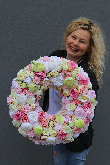 Bella Lumena, efektowny wianek na drzwi, śr.48cm