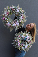 Green Canoe Pastels, wianek wielkanocny do dekoracji, śr.35cm