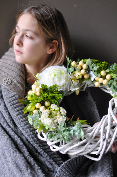 Pani Wiosna wianek na drzwi, śr.38cm  