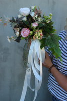 bukiecik do dekoracji zasłon / krzeseł Abella, dł.27cm