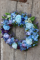 dekoracyjny wianek Niebieska Aura, śr.40cm