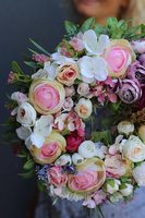 Callisa, piękny pastelowy wianek, śr.27cm  