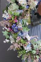 atrakcyjny  kwiatowy wianek, Czarująca Wiosna XXL, śr.80cm  