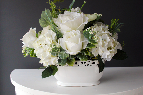 elegancka kompozycja kwiatowa, Polly, wys.35cm