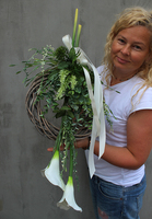 Bogini zestaw kompozycji nagrobnych, dł.70/45cm 