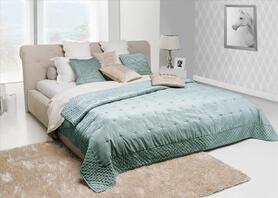 Exclusive velvetowa narzuta turkusowa 240x220 cm 