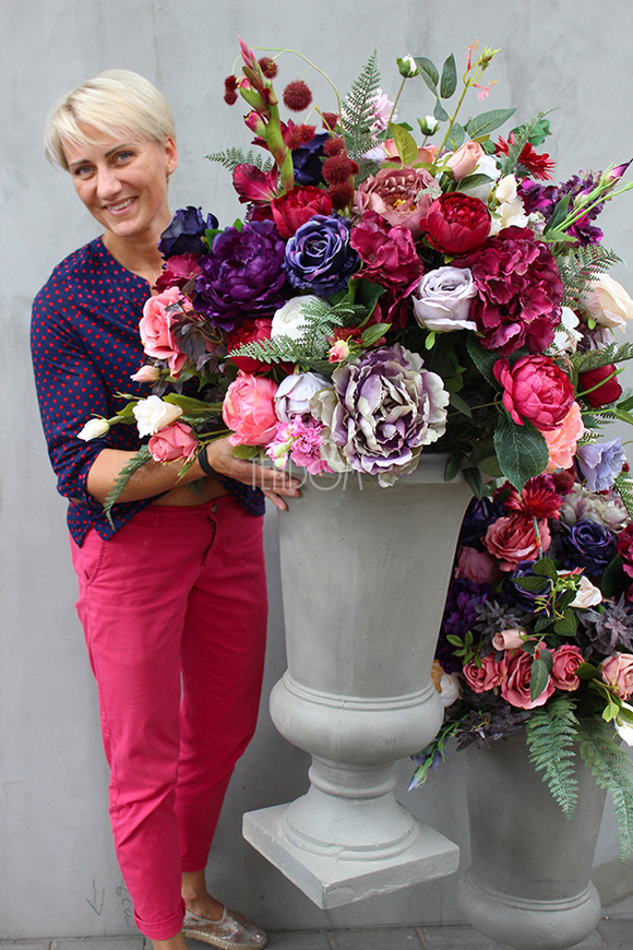 kompozycja kwiatowa / bukiet England nr7 wys.110cm, śr.66cm