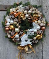 Golden House, wianek świąteczny, śr.28cm 