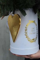 Złote Serce, box świąteczny / stroik, wys.44cm 