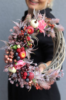 Apple Fall, asymetryczny wianek jesienny, śr.36cm