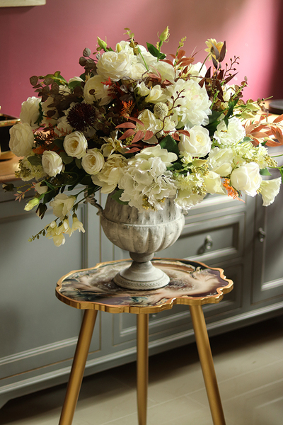 elegancka kompozycja Palazzo Marsylia, w metalowym pucharze, wys.67cm