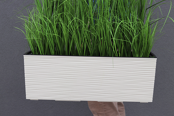 Merino Krem, sztuczna trawa w plastikowej dłutowanej donicy, wys.72cm