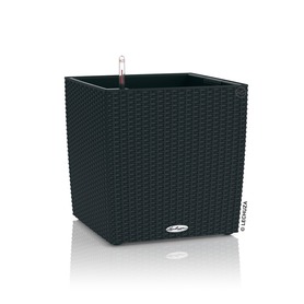 Cube Cottage, elegancka donica z nawadnianiem, czarna, wym.30x30cm