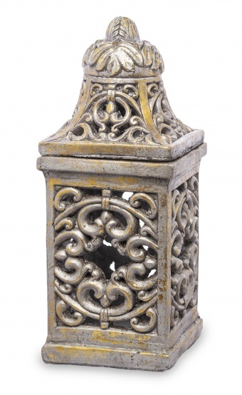 Aztec Gold A, ceramiczny ażurowy lampion, wym.38x16x16cm