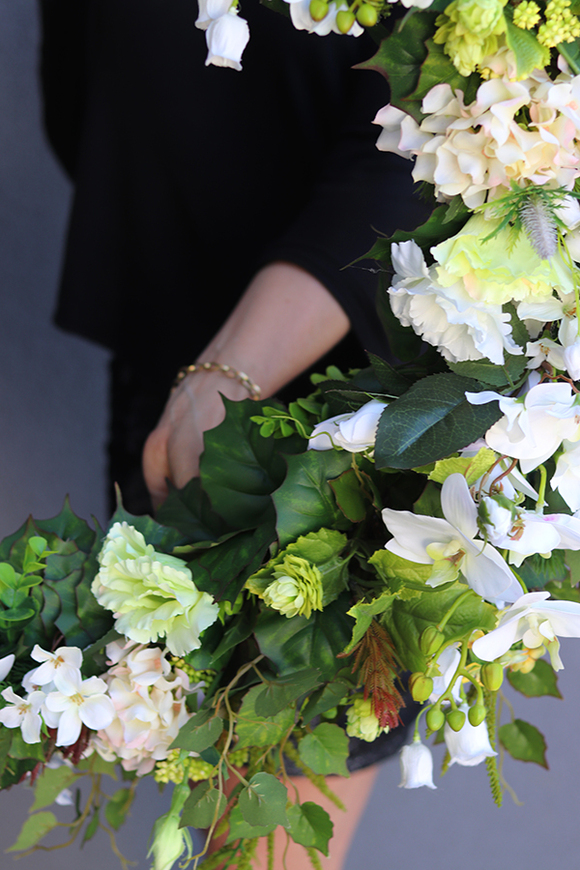 Angelo Garden, bardzo duży kwiatowy wianek, śr.72cm  