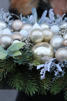 kompozycja świąteczna Green Light, 4 świeczki, dł.55cm