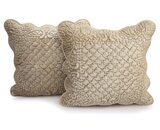 Adria, dekoracyjna narzuta velvetowa, beżowa, 240 x 220 cm