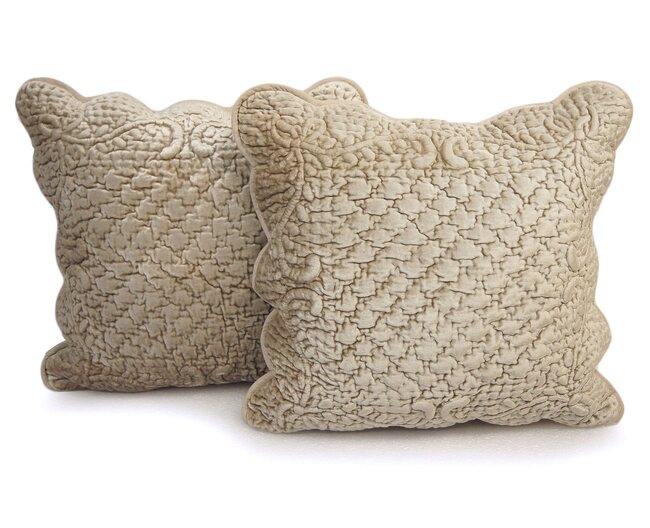 Adria, dekoracyjna narzuta velvetowa, beżowa, 240 x 220 cm