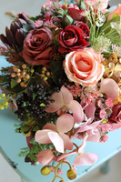 Branella flowerbox / kompozycja kwiatowa z orchideą, wys.36cm