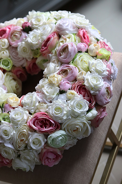 Bella Lumena, efektowny wianek na drzwi, śr.48cm