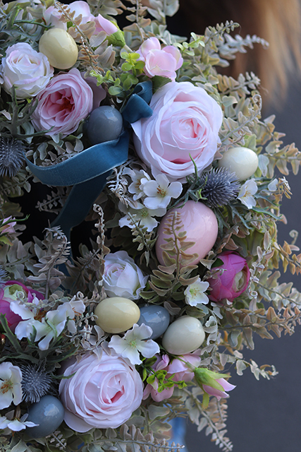 Green Canoe Pastels, wianek wielkanocny do dekoracji, śr.35cm