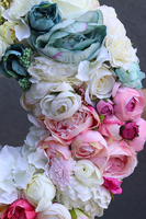 Candy, romantyczny wianek na drzwi z kryształami, śr.42cm