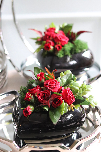 kompozycja nagrobna w kształcie serca, Miłość, wym.16x20cm