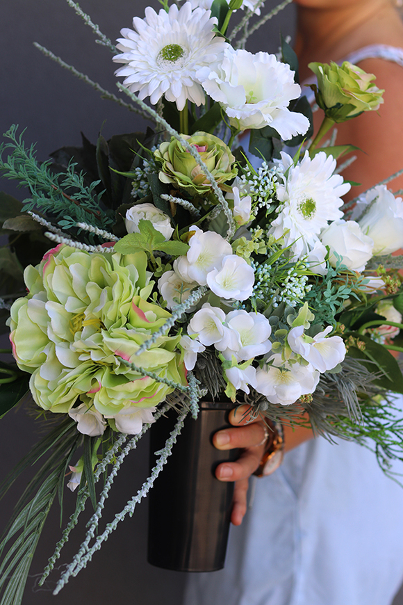 Zielona Przystań, komplet dekoracji nagrobnych, wieniec + bukiet 