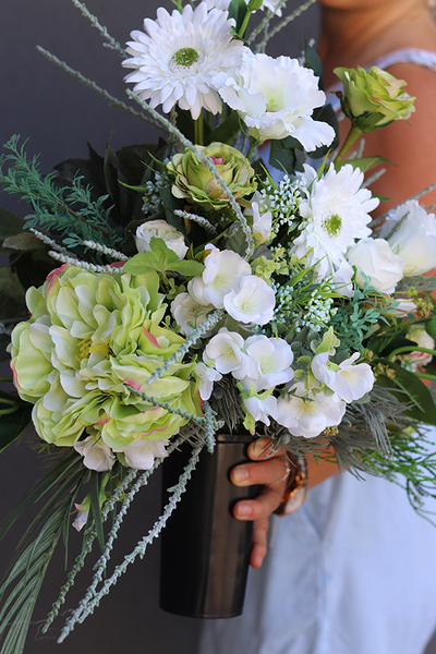 Zielona Przystań, komplet dekoracji nagrobnych, wieniec + bukiet 