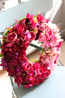 bardzo bogaty wianek na drzwi, Rosie, śr.38cm