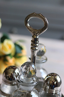 kabaret do przypraw, Lux Villa Silver Glamour, wym.20x16x13cm