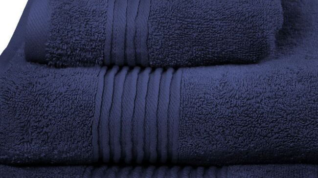 bawełniany ręcznik Basic, kolor granatowy, wym.70x140cm