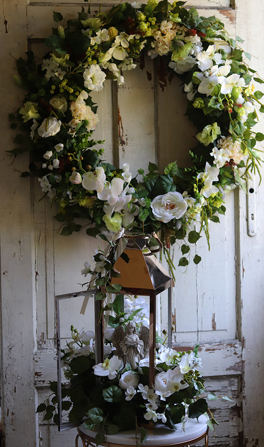 Angelo Garden, bardzo duży kwiatowy wianek, śr.72cm  