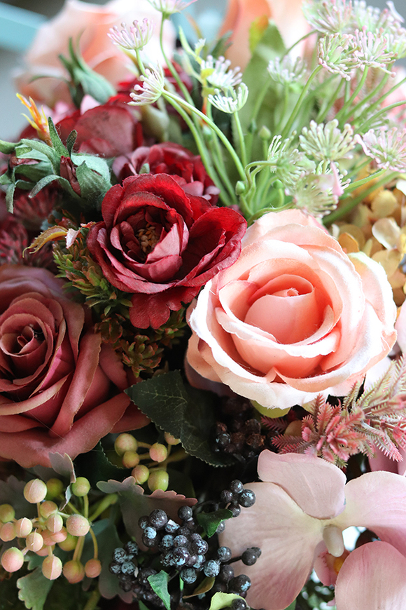 Branella flowerbox / kompozycja kwiatowa z orchideą, wys.36cm