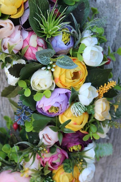 Pełniki wianek dekoracyjny na drzwi / stroik na stół, śr.40cm