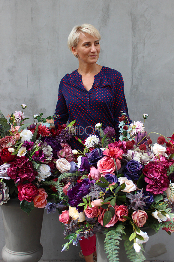 kompozycja kwiatowa / bukiet England nr7 wys.110cm, śr.66cm