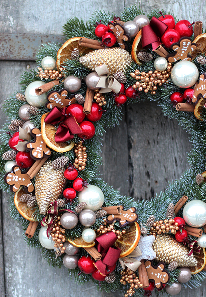 Delicja, elegancki wianek świąteczny, śr.40cm