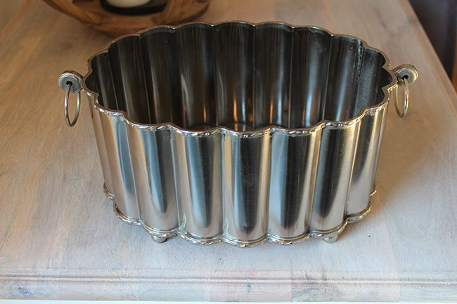 cynowane naczynie Lessana, wym.12.5x32x19.5cm 