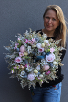 Green Canoe Pastels, wianek wielkanocny do dekoracji, śr.35cm