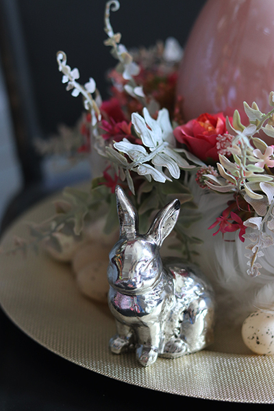 Pióra Glamour, Pudrowy Róż, wielkanocny stroik, śr. 30/33cm