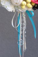 Candy, romantyczny wianek na drzwi z kryształami, śr.42cm