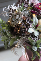 flowerbox świąteczny, Violet Glamour, wys.58cm