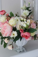 Emanuela kompozycja w bielonym metalowym pucharze, wys.60cm