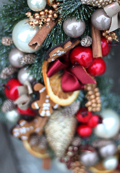 Delicja, elegancki wianek świąteczny, śr.40cm