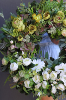 Zielona Przystań, komplet dekoracji nagrobnych, wieniec + bukiet 