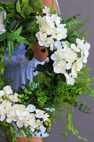 Delfina Orchidea, egzotyczny wianek z białymi kwiatami, śr.49cm 