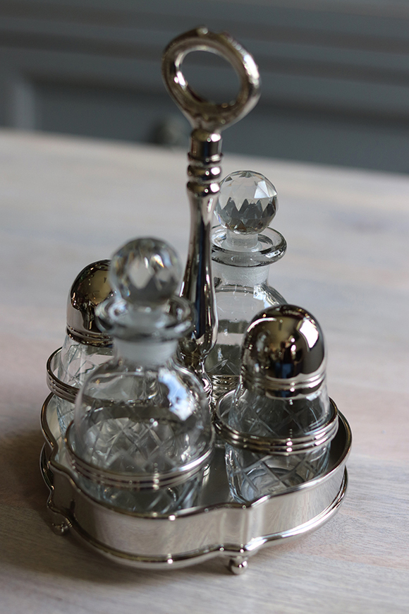 kabaret do przypraw, Lux Villa Silver Glamour, wym.20x16x13cm