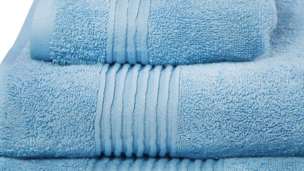 bawełniany ręcznik Basic, kolor błękitny, wym.30x50cm